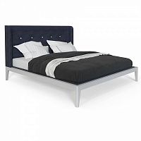 кровать полутораспальная 140x200 темно-синяя fly soft new в Липецке