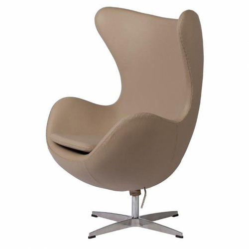 кресло egg chair кожа темно-бежевое в Липецке