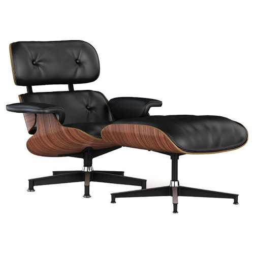 кресло lounge chair & ottoman черное в Липецке