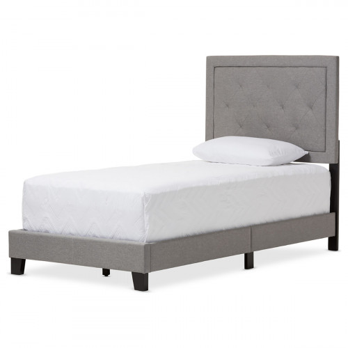 кровать paris linen upholstered gray 140х200 в Липецке