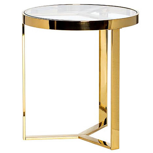 стол журнальный bridge gold 50*55см золотой в Липецке