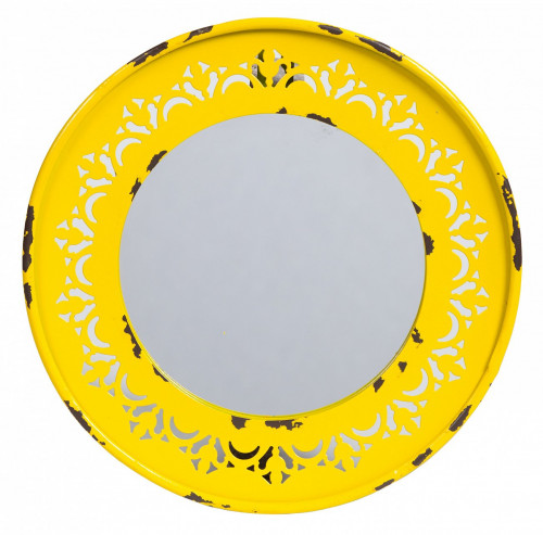 зеркало круглое металлическое желтое fiesta yellow в Липецке