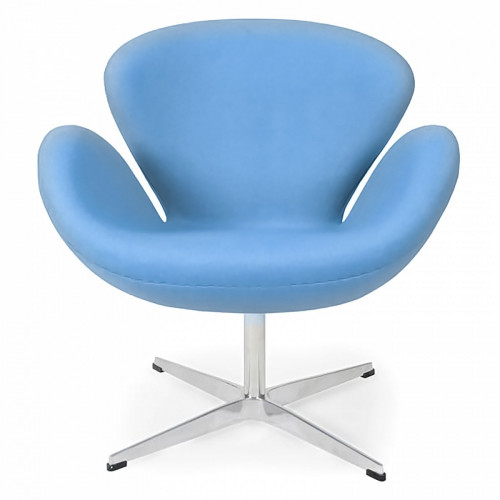 кресло swan chair голубое в Липецке