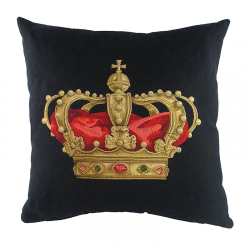 подушка с картинкой короны king crown black в Липецке