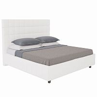 кровать подростковая с мягкой спинкой 140х200 белая shining modern в Липецке