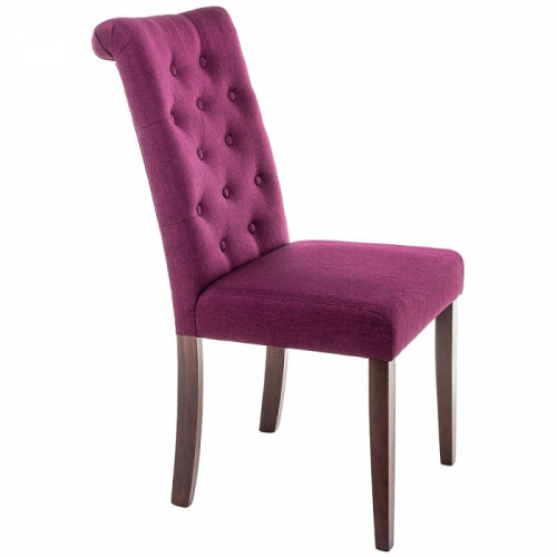 стул деревянный amelia dark walnut / fabric purple в Липецке