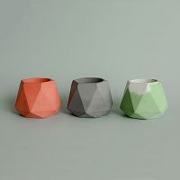 подсвечник из бетона серый eco линту, 6 см в Липецке