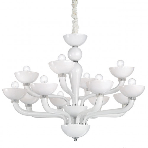 люстра дизайнерская ideal lux casanova белая, хром в Липецке