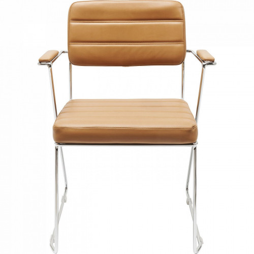 стул с подлокотниками dottore коричневый в Липецке