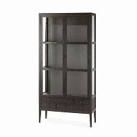 книжный шкаф altino витрина коричневый в Липецке