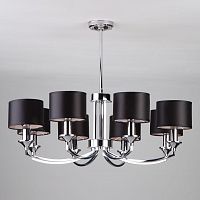 подвесная люстра eurosvet diana 60067/8 хром черная в Липецке