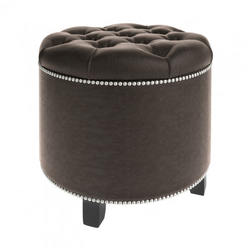 пуф круглый modena brown коричневый в Липецке