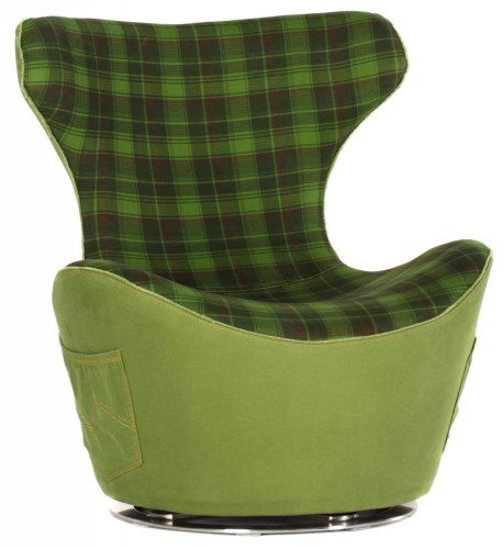 кресло green grid jeans зеленое в Липецке