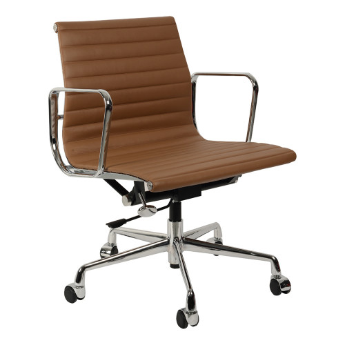 кресло eames style коричневая кожа в Липецке