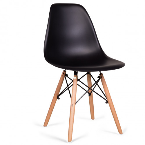 стул деревянный pc-015 черный (eames style) в Липецке