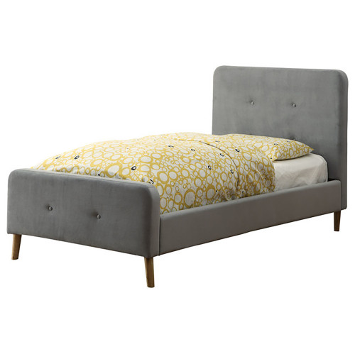 кровать button tufted flannelette gray 140х200 в Липецке