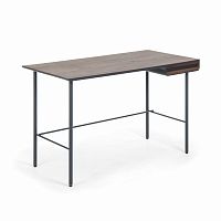 стол mahon desk ореховый шпон, mdf матовый графит в Липецке