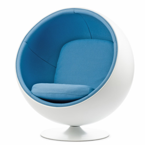 кресло ball chair бело-синее в Липецке