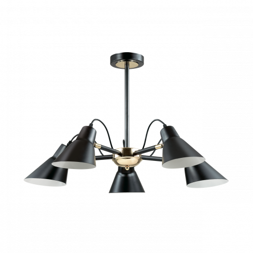 потолочная люстра lumion naomi 3709/5c черная в Липецке