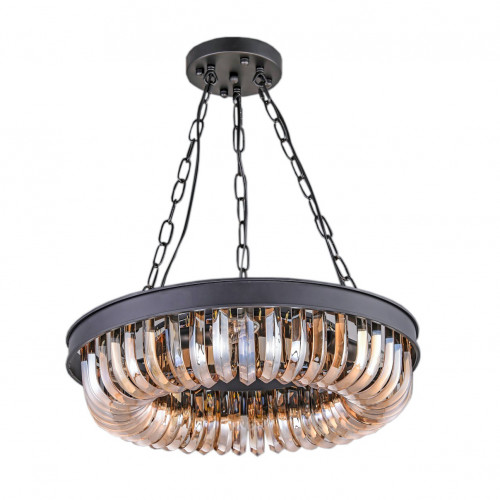 люстра terra black amber d50 черная, стекло янтарного цвета в Липецке
