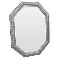 зеркало серебряное восьмиугольное вытянутое с декором silver luxury в Липецке