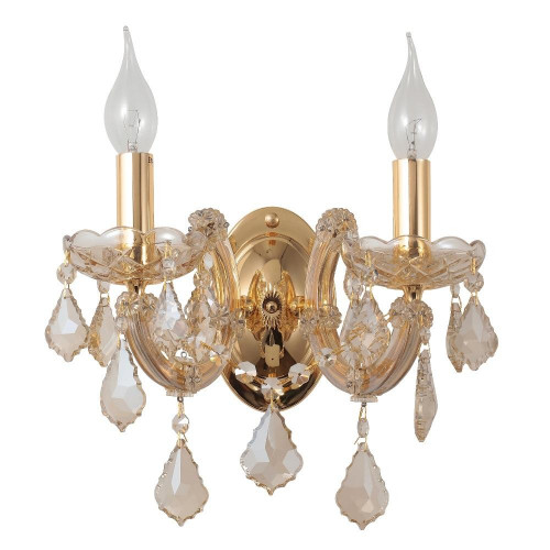 бра crystal lux ines ap2 gold/amber в Липецке