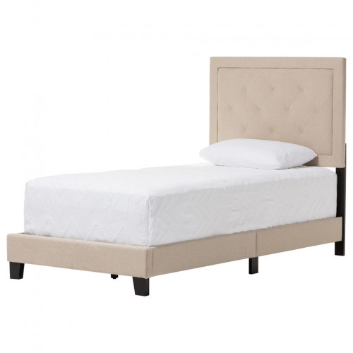 кровать paris linen upholstered beige 120х200 в Липецке