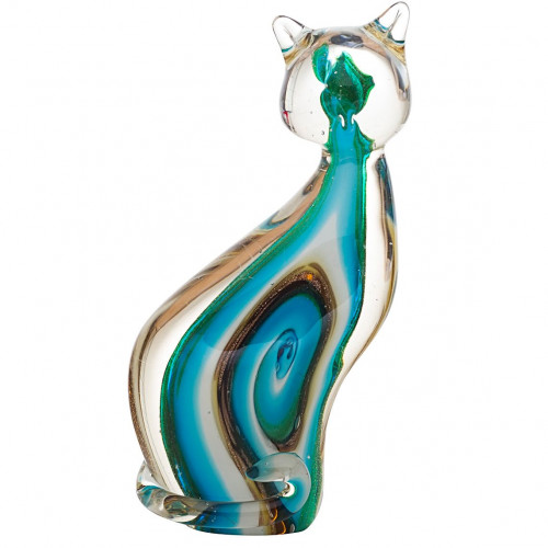 статуэткакошкасине-зеленая 11х6х24.5 в Липецке