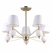 потолочная люстра eurosvet luna 70061/5 золото белая в Липецке