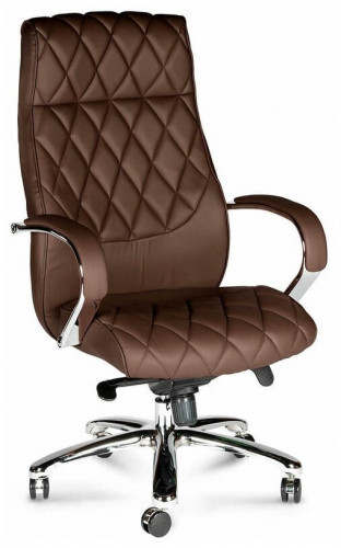 кресло для руководителя norden chairs бонд, обивка: искусственная кожа, цвет: экокожа темно-коричневая в Липецке
