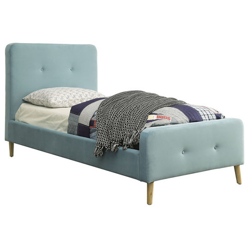 кровать button tufted flannelette blue 90х200 в Липецке