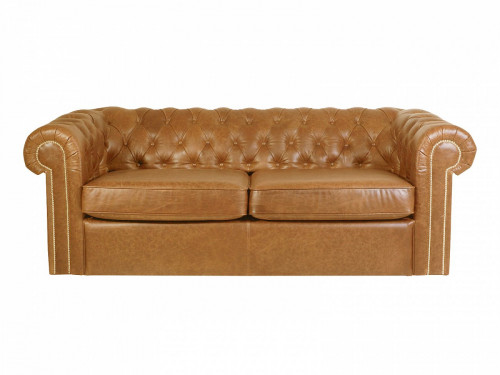 диван chesterfield прямой светло-коричневый в Липецке