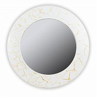 зеркало белое круглое диаметр 90 см с золотым декором fashion white gold в Липецке