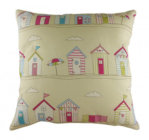 подушка с принтом beach huts pink в Липецке