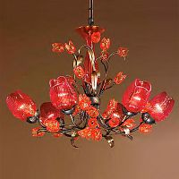 люстра 6755/8 v0889 от mm lampadari коричневая/красная в Липецке