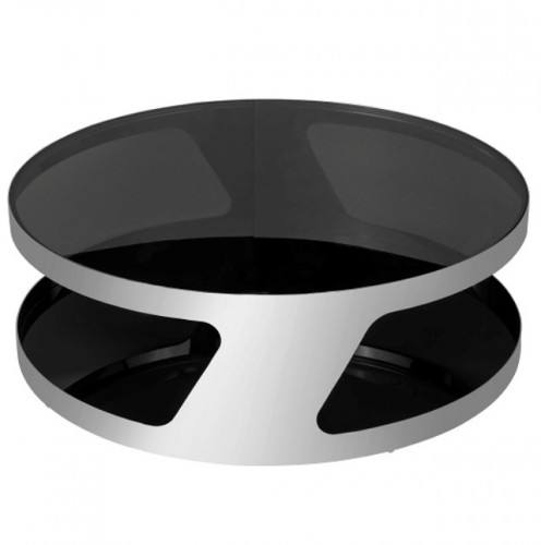 столик журнальный circle black серебряный , чёрный в Липецке