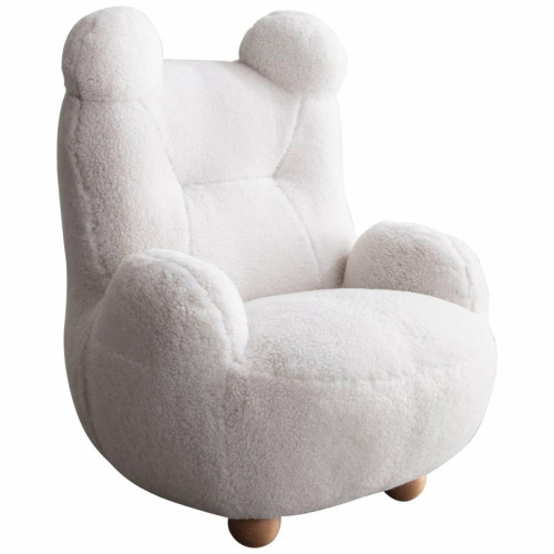 кресло papa bear мех белое в Липецке