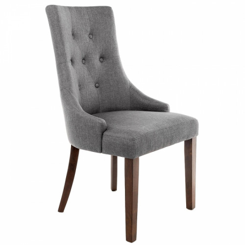 стул деревянный elegance dark walnut / fabric grey в Липецке