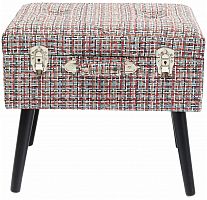 kare design пуф suitcase, коллекция "чемодан" 50*45*35, полиэстер, лен, полиуретан, сосна, красный в Липецке