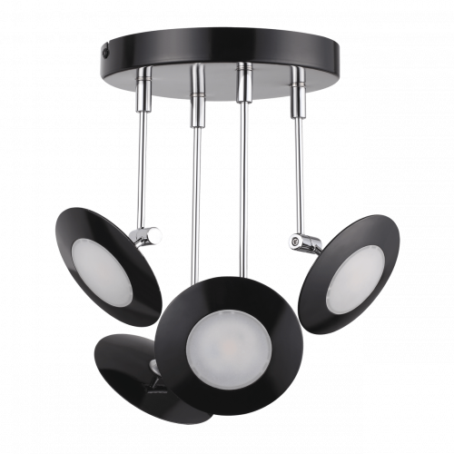 потолочная светодиодная люстра odeon light uliss 3811/28cl черная в Липецке
