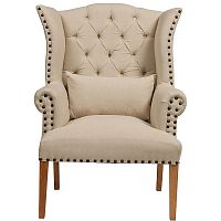 кресло quinn tufted armchair бежевое в Липецке