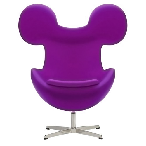 кресло egg mickey фиолетовое в Липецке